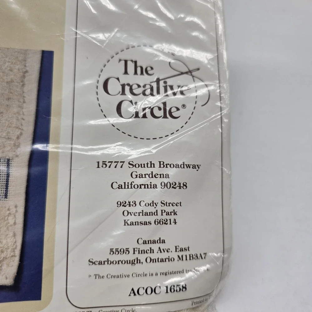 Vintage Creative Circle #1645 Country Geese Cross Stitch Hand Towel Kit 70s 80s